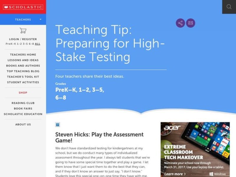 Preparing for Success Lesson Plan