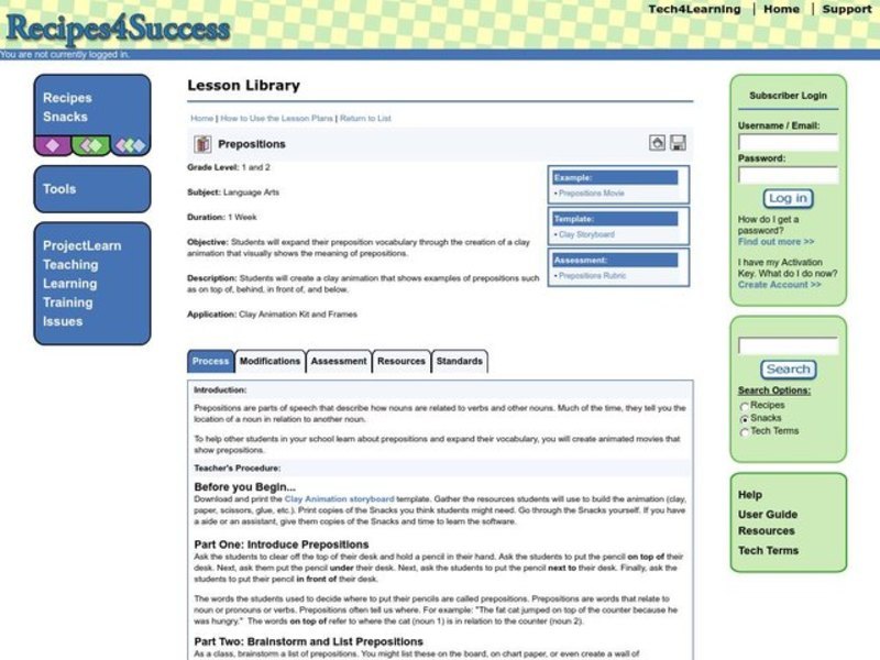 Prepositions Lesson Plan