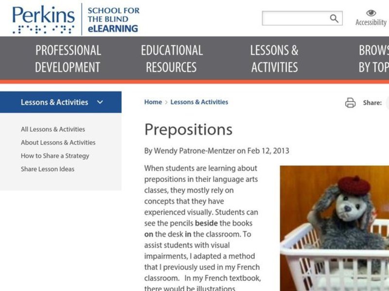 Prepositions Lesson Plan