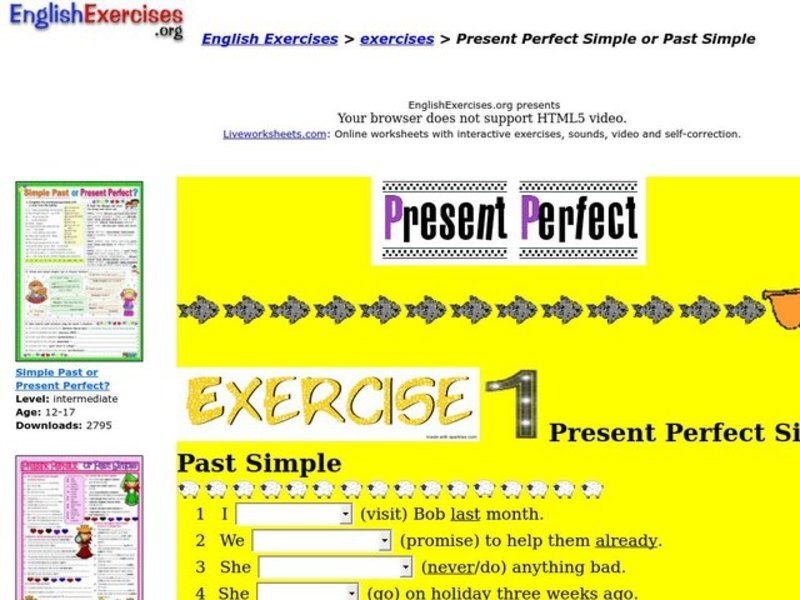 Present Perfect Interactive