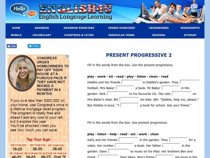 Present Progressive Interactive