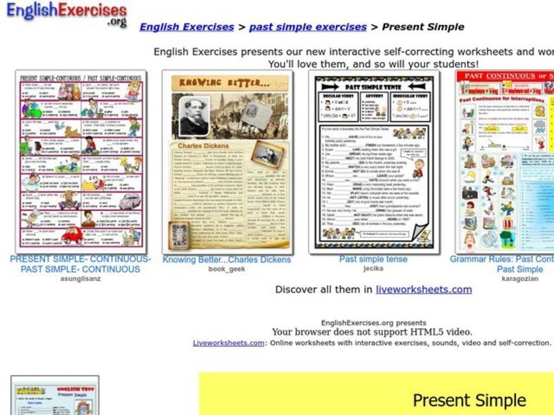 Present Simple Worksheet