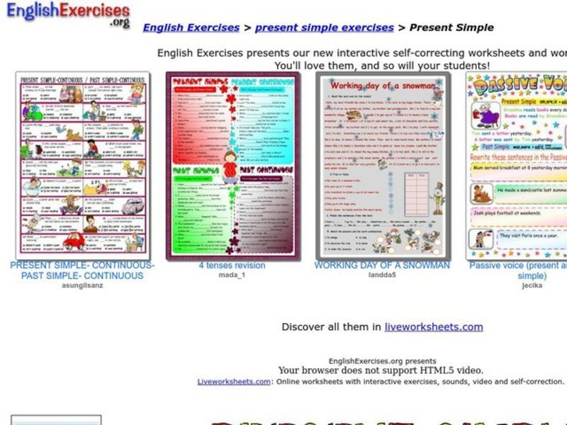 Present Simple Interactive