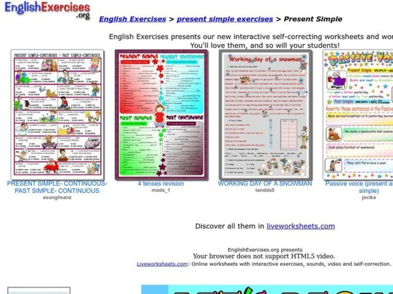 Present Simple Interactive