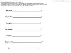 Present Simple Questions Worksheet