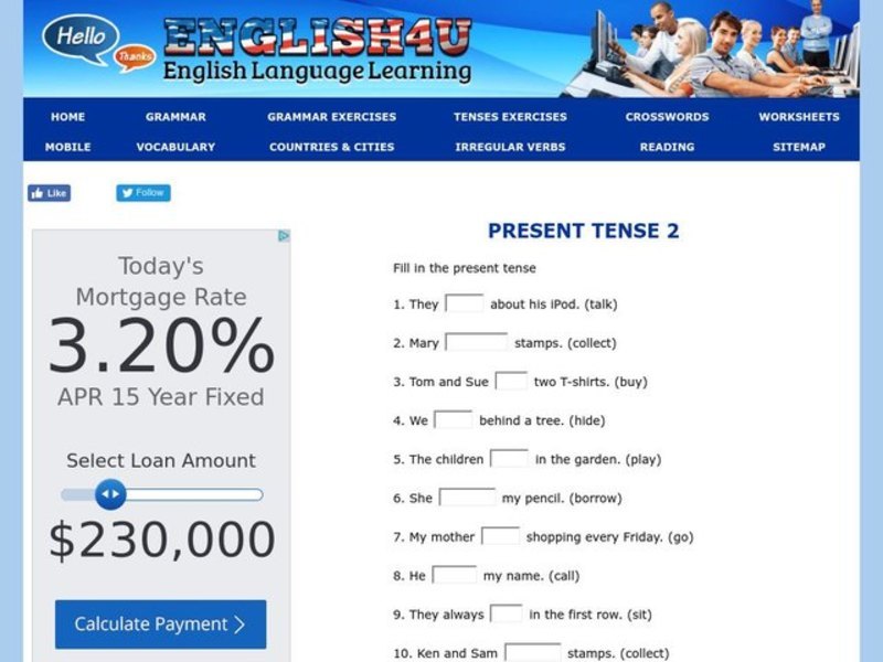 Present Tense Lesson Plan