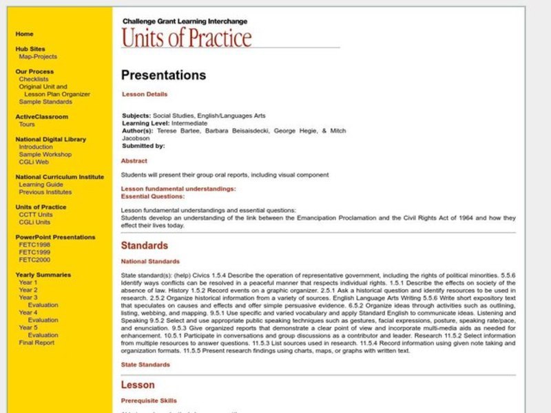 Presentations Lesson Plan