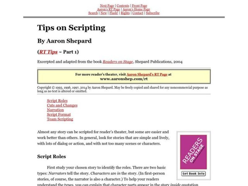 Tips on Scripting Lesson Plan