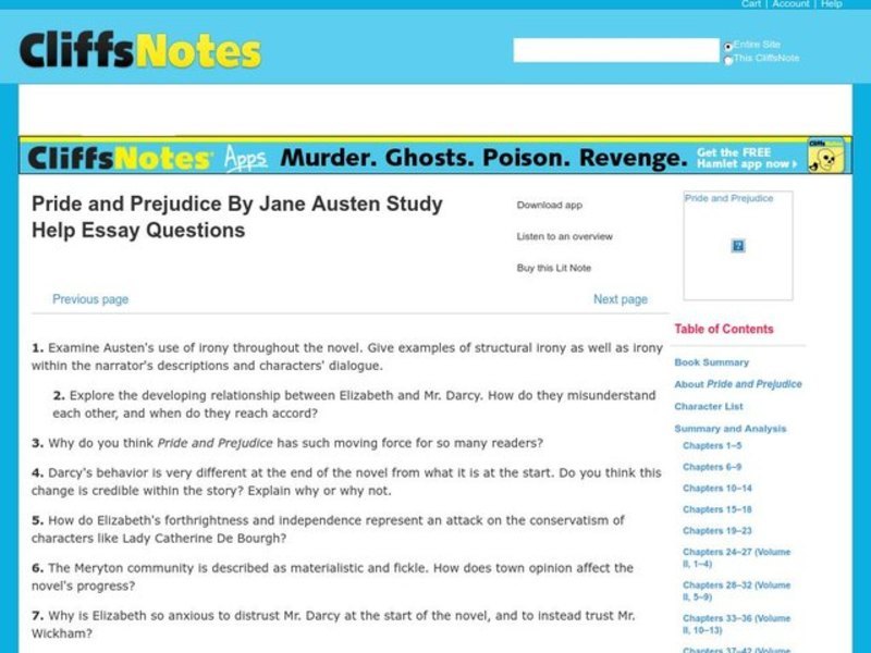 Pride and Prejudice by Jane Austen Interactive