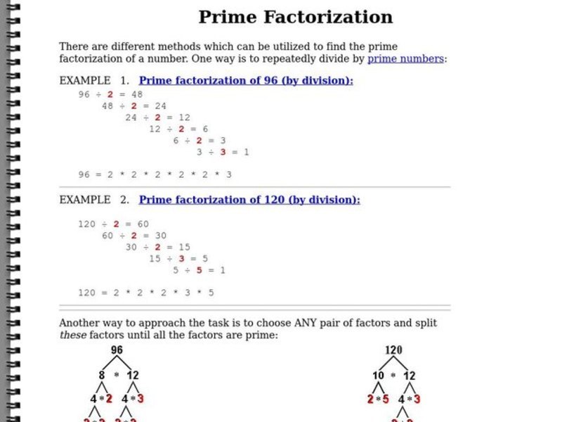 Prime Factorization Interactive