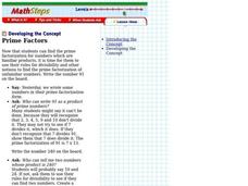 Prime Factors Lesson Plan