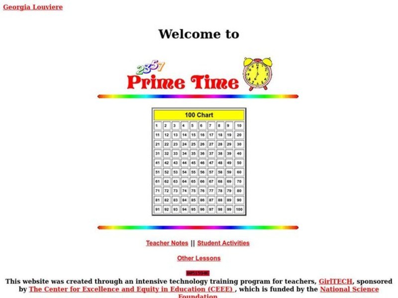 Prime Time Lesson Plan