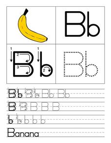 Printing Letter Bb Worksheet