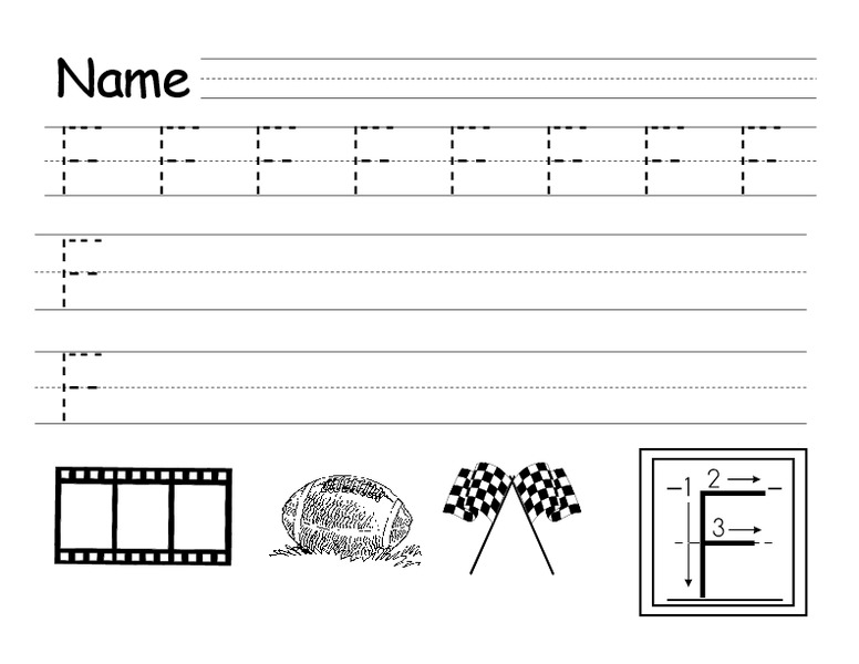 Printing Practice Letter F Lesson Plan