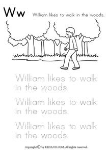 Printing Sentences Worksheet