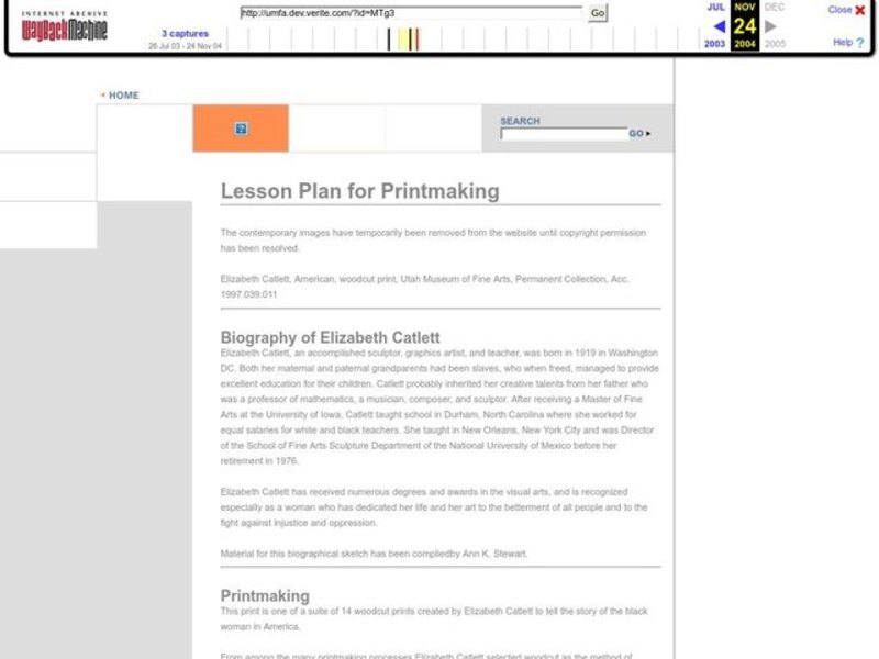 Printmaking Lesson Plan