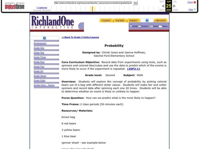 Probability Lesson Plan