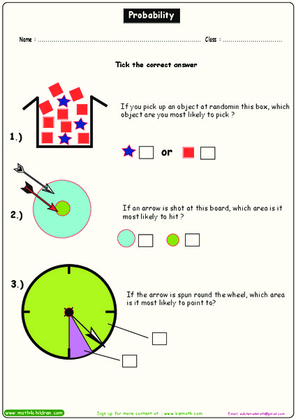 Probability Worksheet