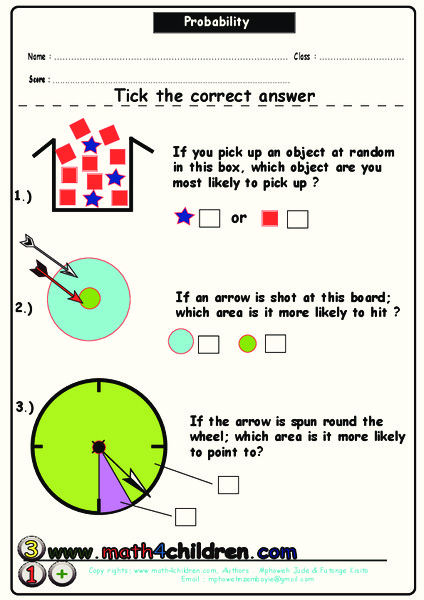 Probability Worksheet