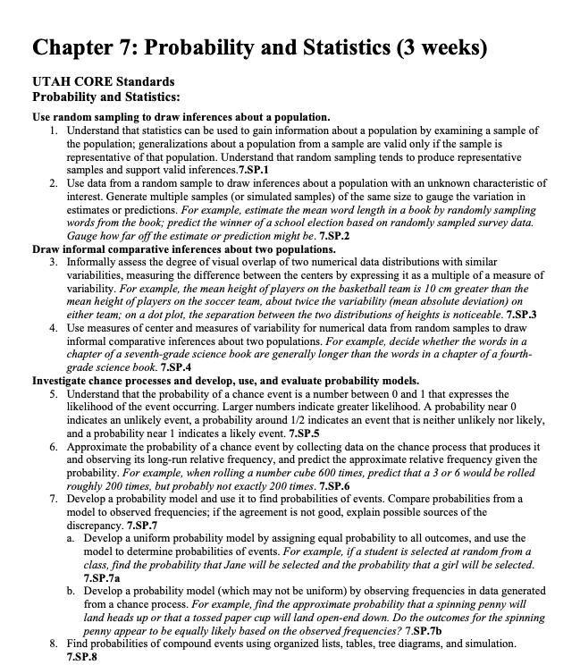 Probability and Statistics Workbook