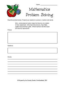 Problem Solving Worksheet