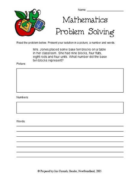 Problem Solving Worksheet