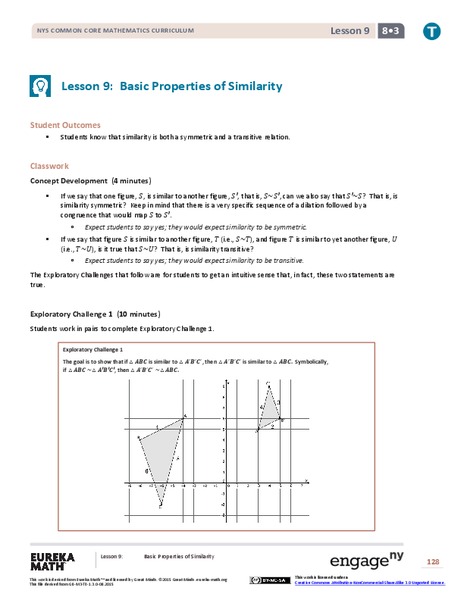 Basic Properties of Similarity Lesson Plan