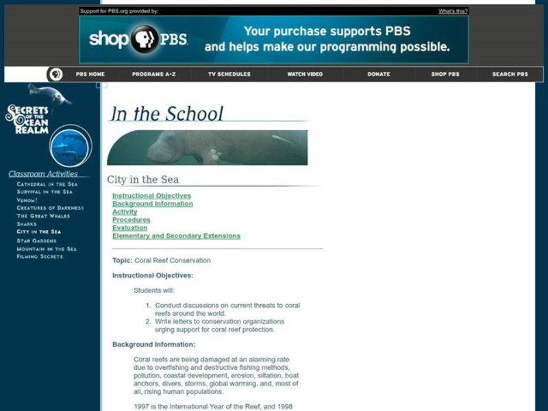 Coral Reef Conservation Lesson Plan