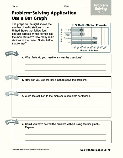 Problem Solving: Use a Bar Graph Worksheet