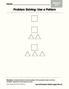 Problem Solving: Using a Pattern Worksheet