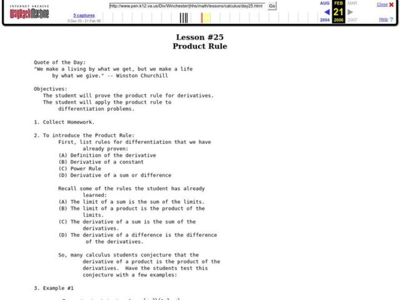 Product Rule Lesson Plan