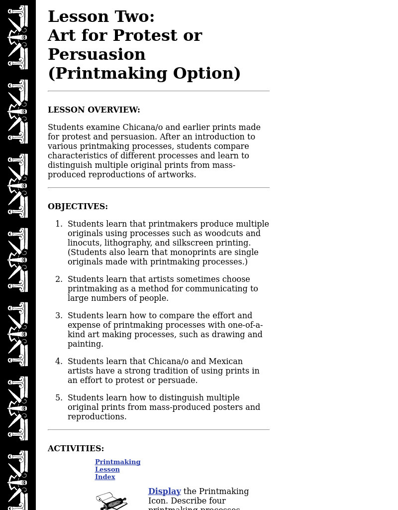 Art for Protest or Persuasion Lesson Plan