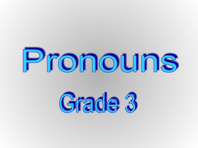 Pronouns PPT