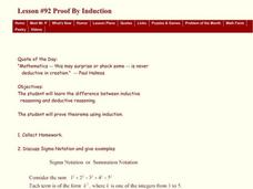 Proof by Induction Lesson Plan