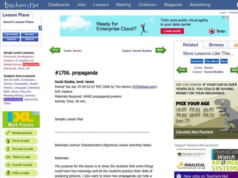 propaganda Lesson Plan