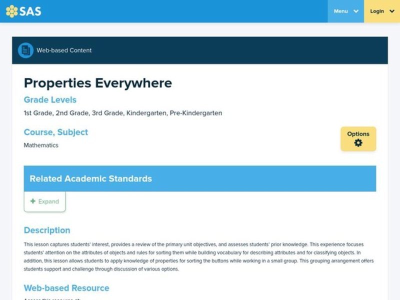 Properties Everywhere Lesson Plan