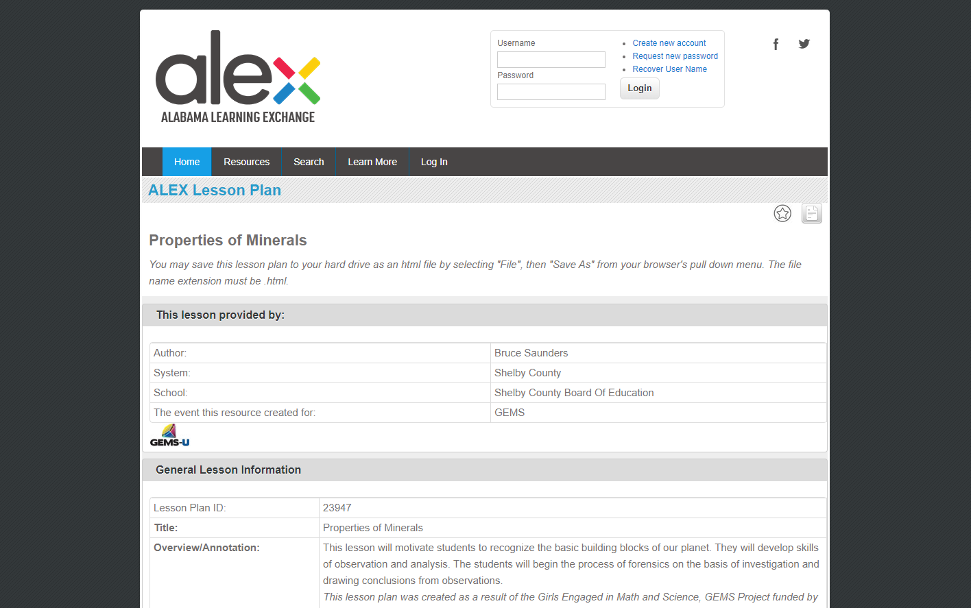 Properties of Minerals Lesson Plan