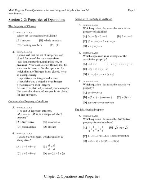 Properties of Operations Lesson Plan