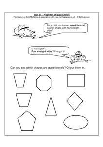 Properties of Quadrilaterals Worksheet