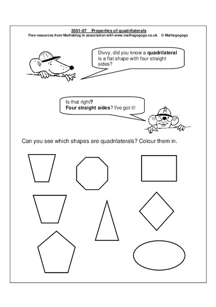 Properties of Quadrilaterals Worksheet
