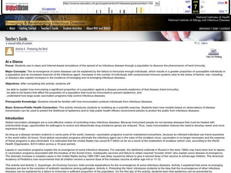 Protecting the Herd Lesson Plan