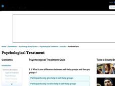 Psychological Treatment Worksheet