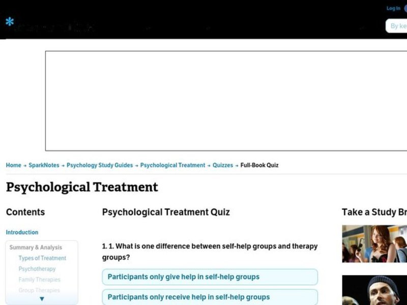 Psychological Treatment Worksheet