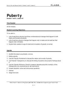 Puberty Lesson Plan