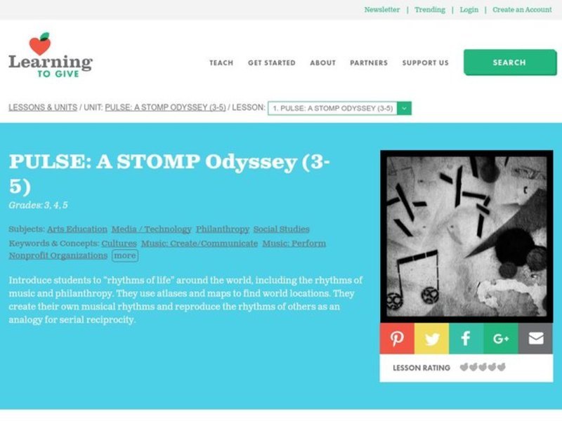 Pulse: A Stomp Odyssey Lesson Plan