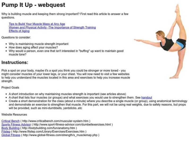 Pump It Up Worksheet