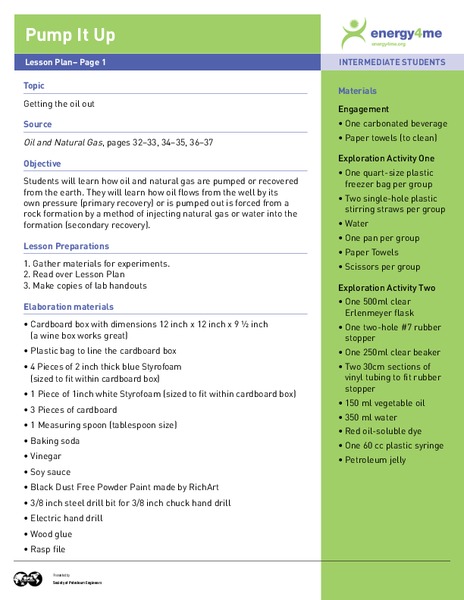 Pump It Up Lesson Plan