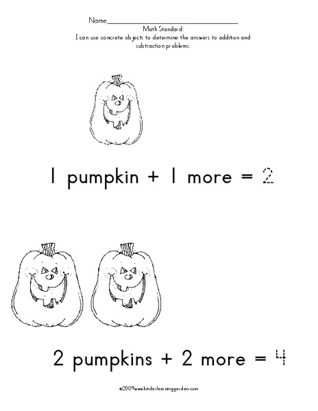 Pumpkin Math Worksheet