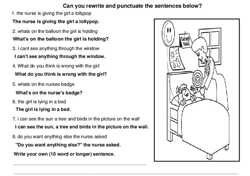 Punctuation Practice Worksheet