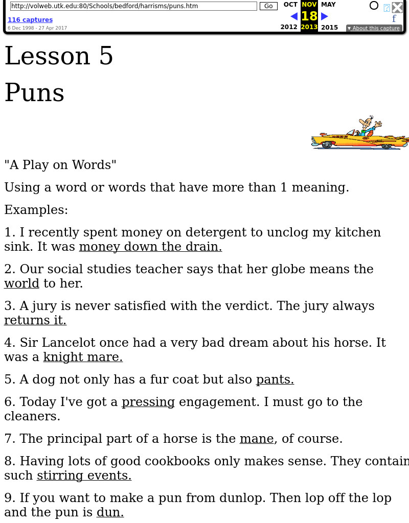 Puns Worksheet